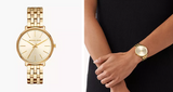  Shop Authentic Michael Kors Pyper Quartz Gold Dial Gold Steel Strap Watch For Women - MK3898 - Luxxuri