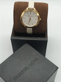  Shop Authentic Michael Kors Slim Runway White Dial White Leather Strap Watch For Women - MK2273 - Luxxuri