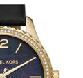  Shop Authentic Michael Kors Layton Three Hand Mother of Pearl Black Dial Black Leather Strap Watch For Women - MK2911 - Luxxuri