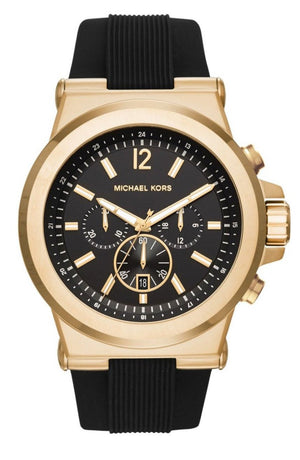  Shop Authentic Michael Kors Dylan Chronograph Black Dial Black Rubber Strap Watch for Men - MK8445 - Luxxuri