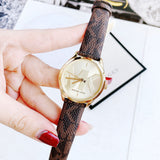  Shop Authentic Michael Kors Jaycie Three Hand Gold Dial Brown Leather Strap Watch for Women - MK2862 - Luxxuri