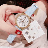  Shop Authentic Michael Kors Tibby Multifunction Silver Dial White Leather Strap Watch For Women - MK6967 - Luxxuri
