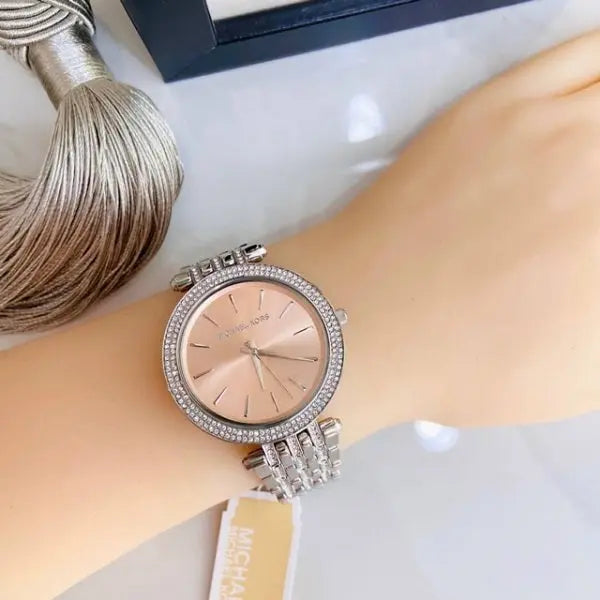  Shop Authentic Michael Kors Darci Orange Dial Silver Stainless Steel Strap Watch for Women - MK3218 - Luxxuri