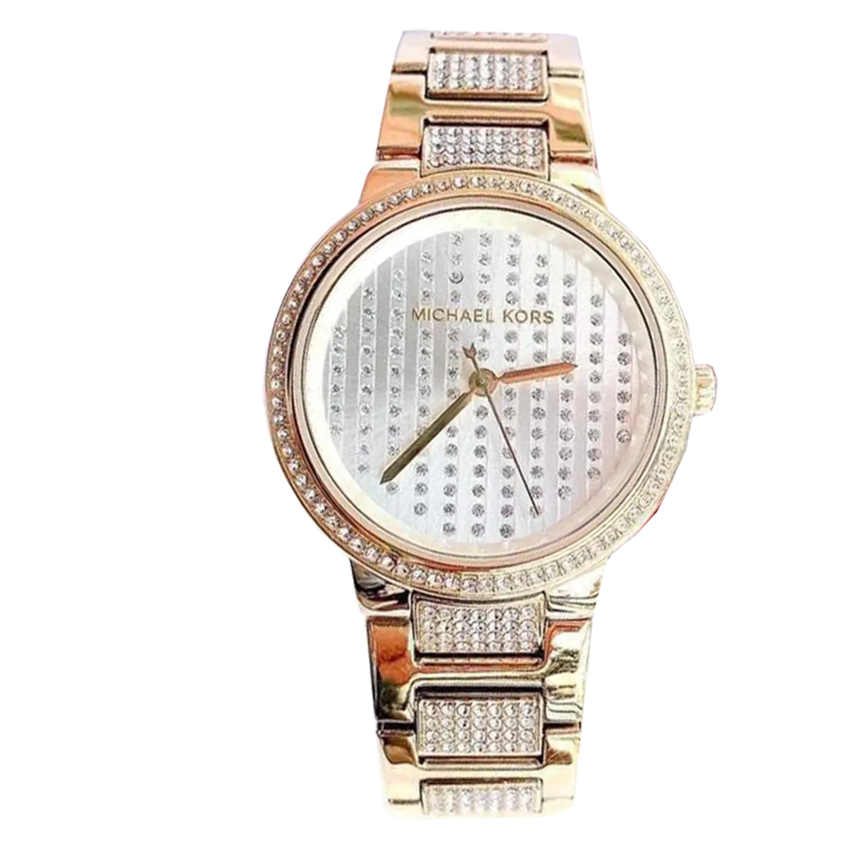  Shop Authentic Michael Kors Gabbi Crystals Gold Dial Gold Steel Strap Watch For Women - MK3985 - Luxxuri