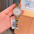 Michael Kors Tibby Three Hand Crystals Silver Dial Two Tone Steel Strap Watch for Women - MK4576