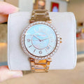  Shop Authentic Michael Kors Parker Three-Hand Mother of Pearl White Dial Rose Gold Steel Strap Watch For Women - MK4695 - Luxxuri