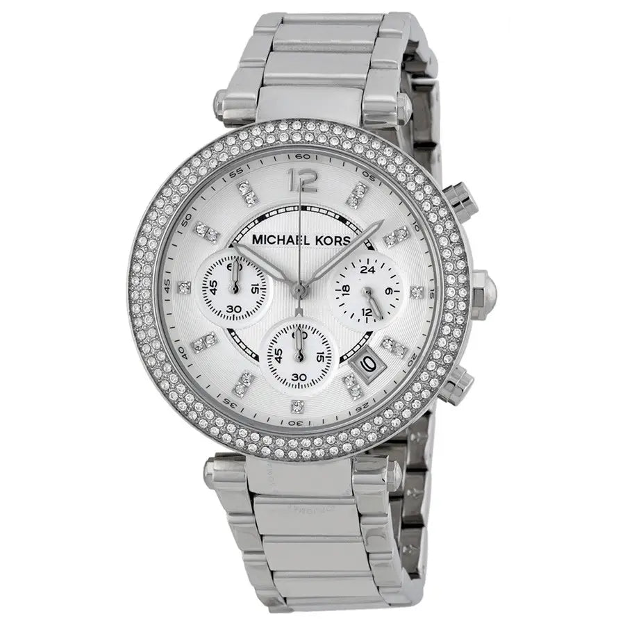  Shop Authentic Michael Kors Parker Silver Dial Silver Steel Strap Watch for Women - MK5353 - Luxxuri