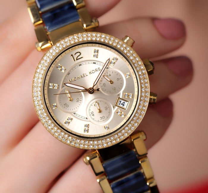  Shop Authentic Michael Kors Parker Gold Dial Two Tone Steel Strap Watch for Women - MK6238 - Luxxuri