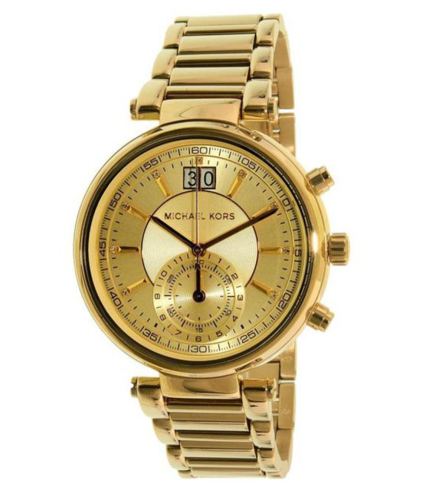  Shop Authentic Michael Kors Sawyer White Dial Gold Steel Strap Watch for Women - MK6362 - Luxxuri