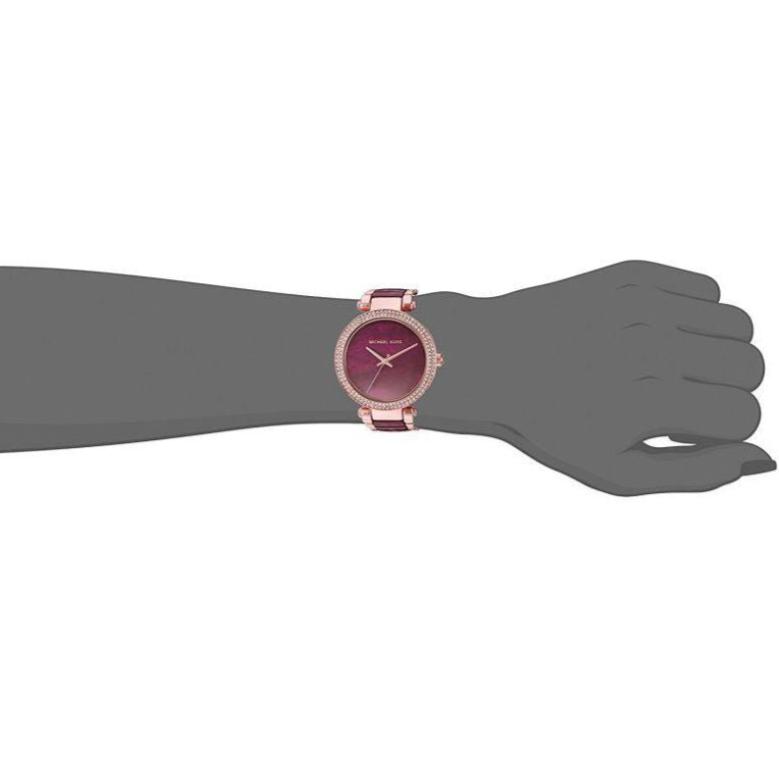  Shop Authentic Michael Kors Parker Maroon Dial Two Tone Steel Strap Watch for Women - MK6412 - Luxxuri