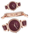  Shop Authentic Michael Kors Parker Maroon Dial Two Tone Steel Strap Watch for Women - MK6412 - Luxxuri