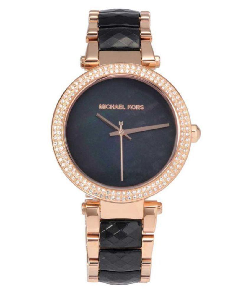  Shop Authentic Michael Kors Parker Mother of Pearl Black Dial Two Tone Steel Strap Watch for Women - MK6414 - Luxxuri