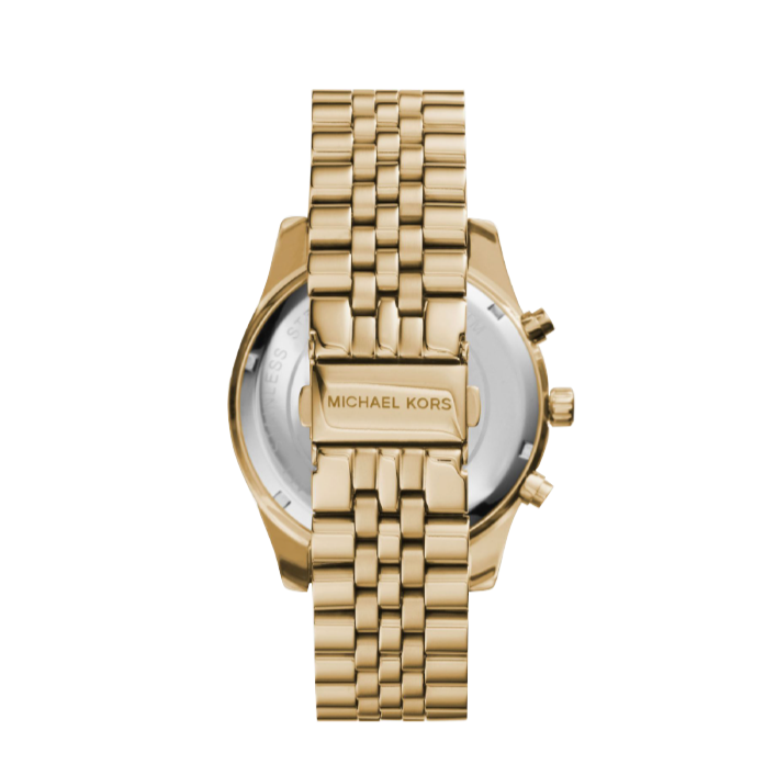 Michael Kors Lexington Gold Dial Gold Steel Strap Watch for Women - MK6473