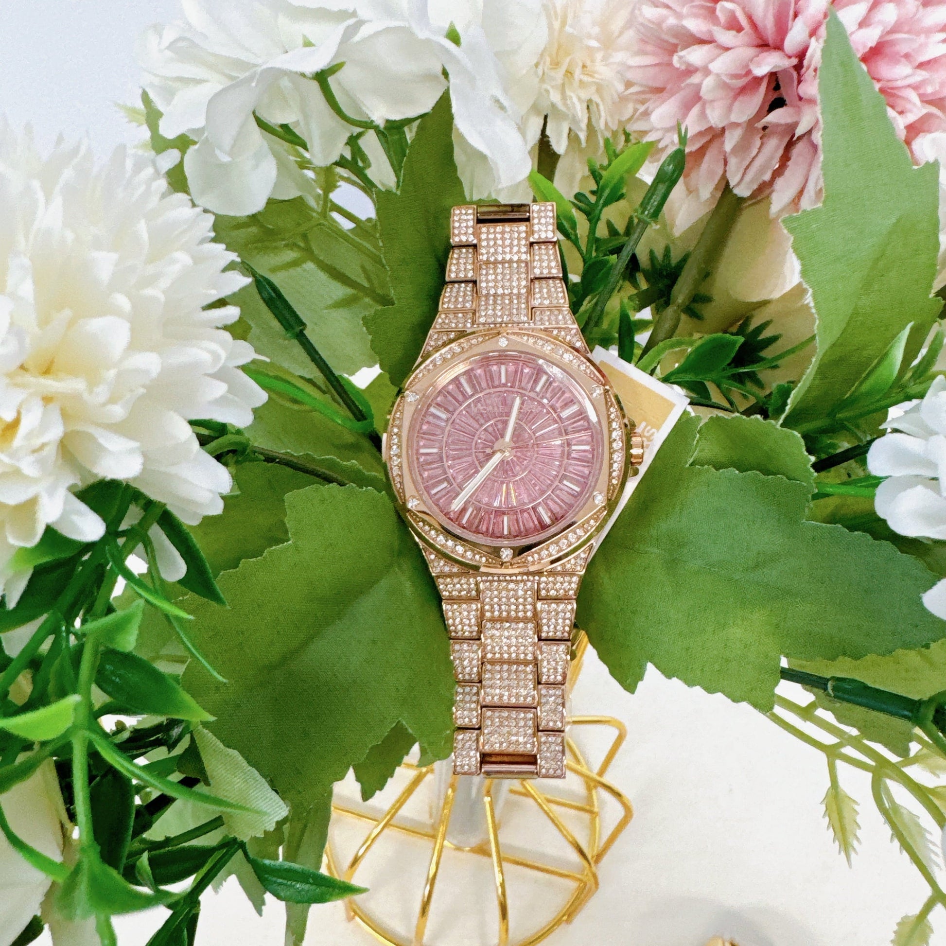  Shop Authentic Michael Kors Lennox Three Hand Crystals Rose Gold Dial Rose Gold Steel Strap Watch For Women - MK6992 - Luxxuri