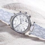  Shop Authentic Michael Kors Parker Chronograph White Dial White Leather Strap Watch For Women - MK7226 - Luxxuri