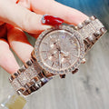  Shop Authentic Michael Kors Layton Chronograph Rose Gold Dial Rose Gold Steel Strap Watch For Women - MK7285 - Luxxuri