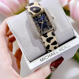  Shop Authentic Michael Kors Emery Quartz Diamonds Black Dial Cheetah Print Leather Strap Watch For Women - MK7387 - Luxxuri