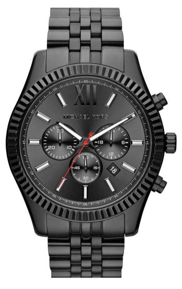  Shop Authentic Michael Kors Lexington Chronograph Black Dial Black Steel Strap Watch for Men - MK8320 - Luxxuri