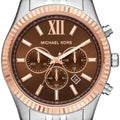  Shop Authentic Michael Kors Lexington Chronograph Brown Dial Silver Steel Strap Watch For Men - MK8732 - Luxxuri