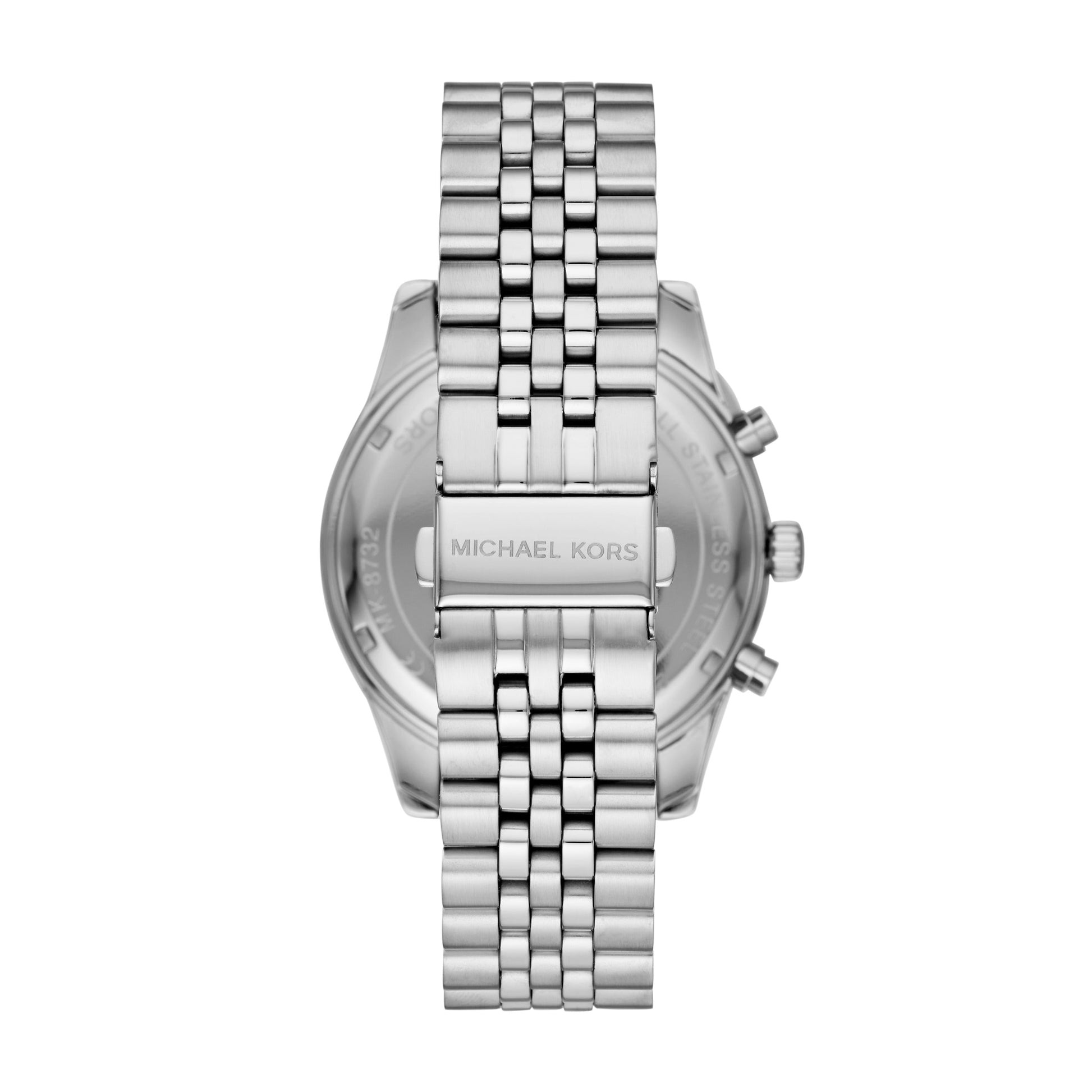  Shop Authentic Michael Kors Lexington Chronograph Brown Dial Silver Steel Strap Watch For Men - MK8732 - Luxxuri