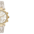  Shop Authentic Michael Kors Parker Chronograph White Dial White Leather Strap Watch For Women - MK6916 - Luxxuri