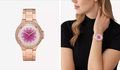  Shop Authentic Michael Kors Camille Analog Pink Dial Rose Gold Steel Strap Watch for Women - MK7340 - Luxxuri