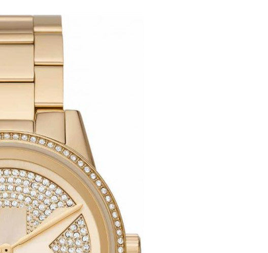  Shop Authentic Michael Kors Ritz Pave Crystals Gold Dial Gold Steel Strap Watch for Women - MK6862 - Luxxuri