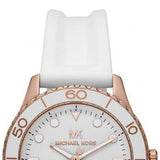  Shop Authentic Michael Kors Runway Quartz White Dial White Rubber Strap Watch For Women - MK6853 - Luxxuri