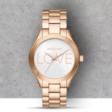  Shop Authentic Michael Kors Slim Runway White Dial Rose Gold Steel Strap Watch For Women - MK3804 - Luxxuri
