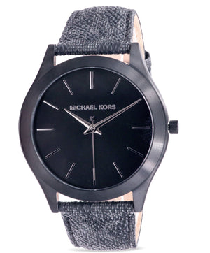  Shop Authentic Michael Kors Slim Runway Black Dial Black Leather Strap Watch For Men - MK8908 - Luxxuri