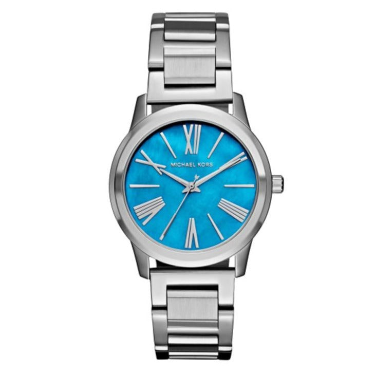 Michael Kors Hartman Quartz Blue Dial Silver Steel Strap Watch For Women - MK3519