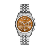  Shop Authentic Michael Kors Lexington Chronograph Brown Dial Silver Steel Strap Watch For Women - MK6221 - Luxxuri