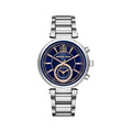  Shop Authentic Michael Kors Sawyer Navy Blue Dial Silver Steel Strap Watch for Women - MK6224 - Luxxuri