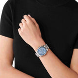  Shop Authentic Michael Kors Lexington Chronograph Blue Dial Silver Steel Strap Watch For Women - MK7215 - Luxxuri