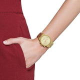  Shop Authentic Michael Kors Ritz Chronograph Gold Dial Gold Steel Strap Watch for Women - MK5676 - Luxxuri