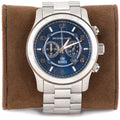  Shop Authentic Michael Kors Stop Hunger Chronograph Blue Dial Silver Steel Strap Watch for Men - MK8314 - Luxxuri