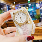  Shop Authentic Michael Kors Tibby Analog Silver Dial White Leather Strap Watch for Women - MK1049 - Luxxuri