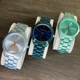  Shop Authentic Michael Kors Slim Runway Blue Dial Blue Steel Strap Watch For Women - MK4525 - Luxxuri