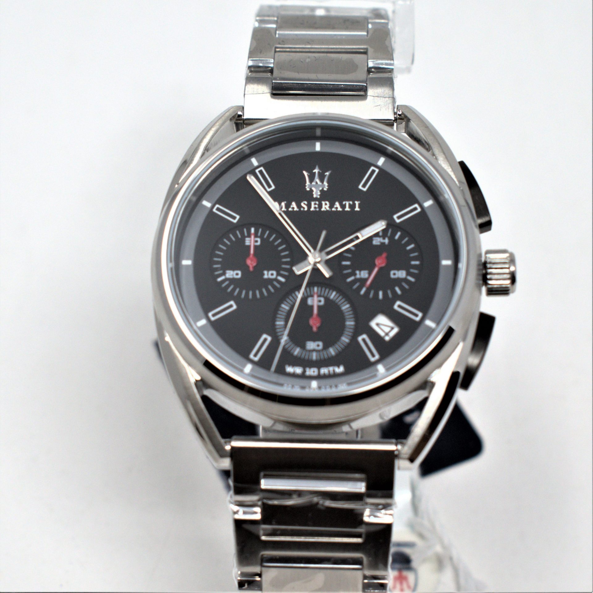  Shop Authentic Maserati Trimarano Chronograph Black Dial Silver Stainless Steel Strap Watch For Men - R8873632003 - Luxxuri