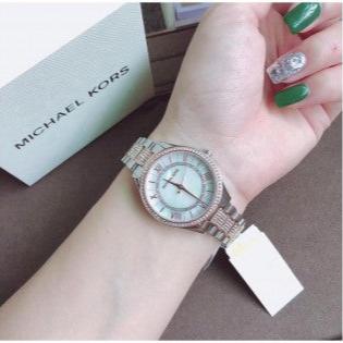  Shop Authentic Michael Kors Lauryn Quartz Mother of Pearl White Dial Two Tone Steel Strap Watch For Women - MK4366 - Luxxuri