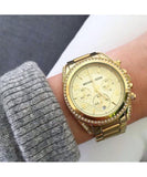  Shop Authentic Michael Kors Runway Gold Dial Gold Steel Strap Watch for Women - MK5166 - Luxxuri