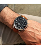 Shop Authentic Michael Kors Gage Chronograph Quartz Black Dial Brown Leather Strap Watch For Men - MK8333 - Luxxuri