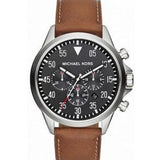  Shop Authentic Michael Kors Gage Chronograph Quartz Black Dial Brown Leather Strap Watch For Men - MK8333 - Luxxuri