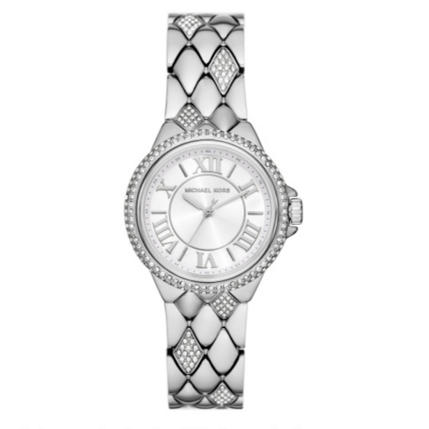  Shop Authentic Michael Kors Camille Pave Crystals Silver Dial Silver Steel Strap Watch for Women - MK4804 - Luxxuri