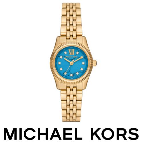  Shop Authentic Michael Kors Lexington Three Hand Blue Dial Gold Steel Strap Watch for Women - MK4813 - Luxxuri