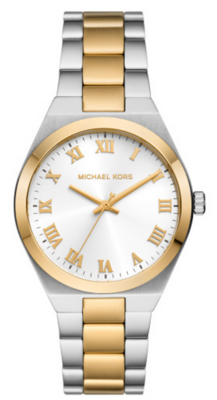  Shop Authentic Michael Kors Lennox Three-Hand White Dial Two Tone Steel Strap Watch for Women - MK7464 - Luxxuri