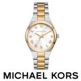  Shop Authentic Michael Kors Lennox Three-Hand White Dial Two Tone Steel Strap Watch for Women - MK7464 - Luxxuri
