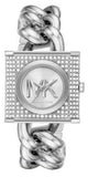  Shop Authentic Michael Kors Chain Lock Pave Silver Dial Silver Steel Strap Watch For Women - MK4718 - Luxxuri