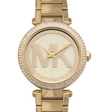  Shop Authentic Michael Kors Parker Diamonds Gold Dial Gold Steel Strap Watch for Women - MK5784 - Luxxuri