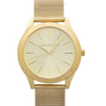 Michael Kors Slim Runway Champagne Dial Gold Mesh Bracelet Watch for Women - MK3282